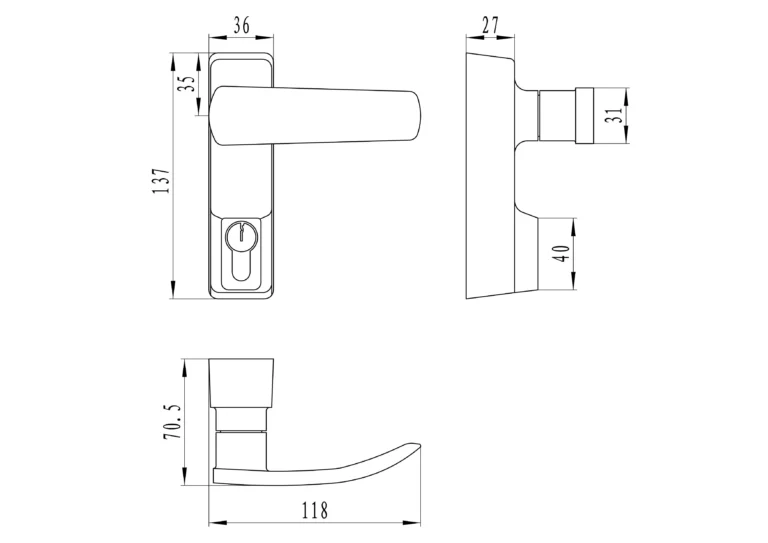 panic trim for fire door
