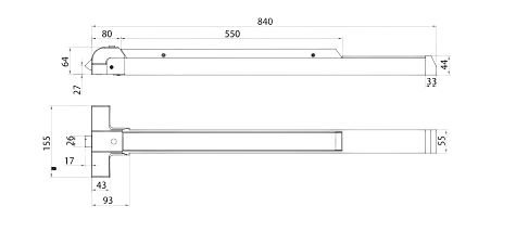 panic rim exit device