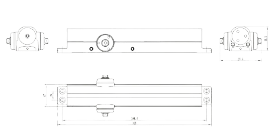 Heavy duty commercial door closer